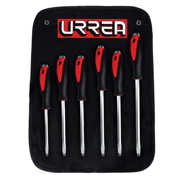 Striking Bimaterial Screwdriver Set of 6 Pc (slotted type).